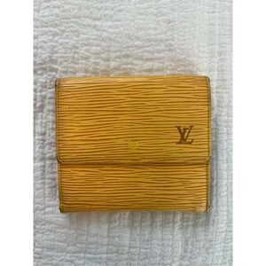 LOUIS VUITTON Epi Portefeuille Elise Wallet Yellow LV Authentic